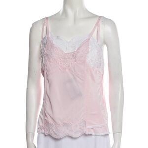 Balenciaga Blush Pink Top with White Lace